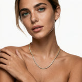 Aura Tennis Necklace 3MM - 18k Gold