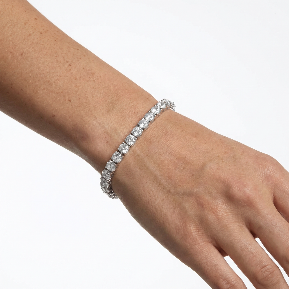 Aria Tennis Bracelet 5MM - White Gold