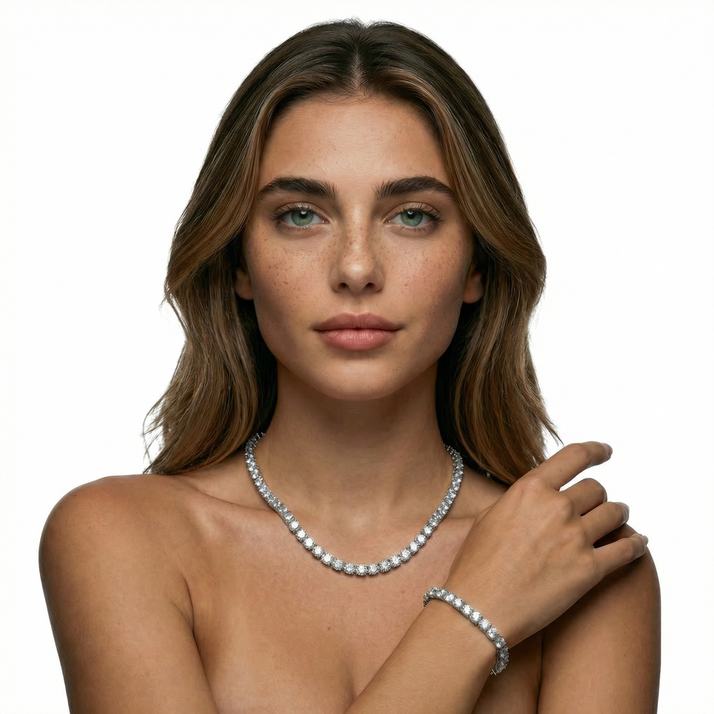 Tennis Set 5MM - White Gold