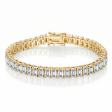 Baguettes Tennis Bracelet - Gold
