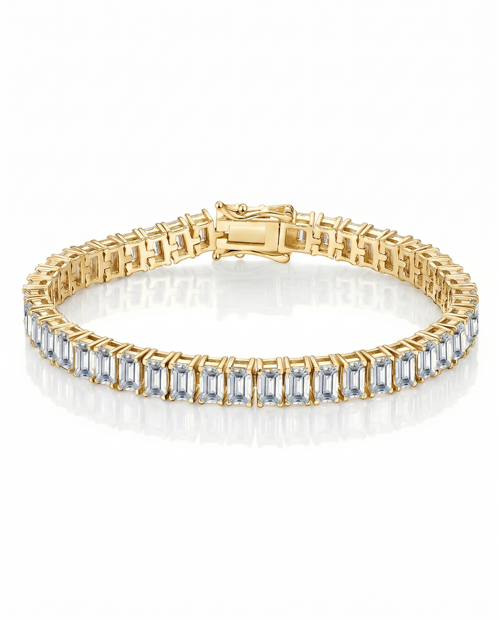 Baguettes Tennis Bracelet - Gold