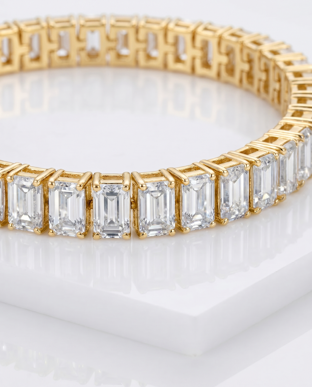 Baguettes Tennis Bracelet - Gold