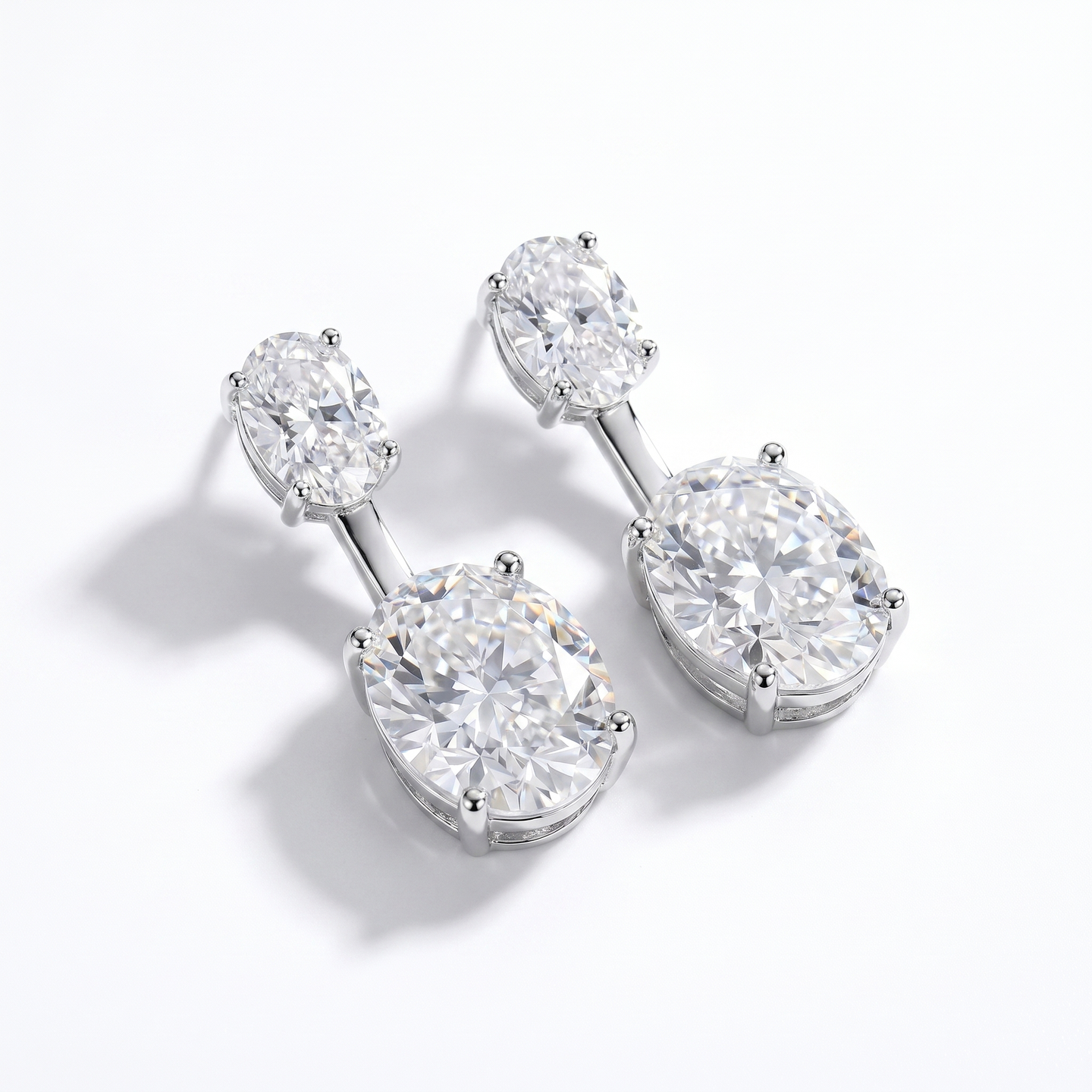 Opal Oval Drop Earrings