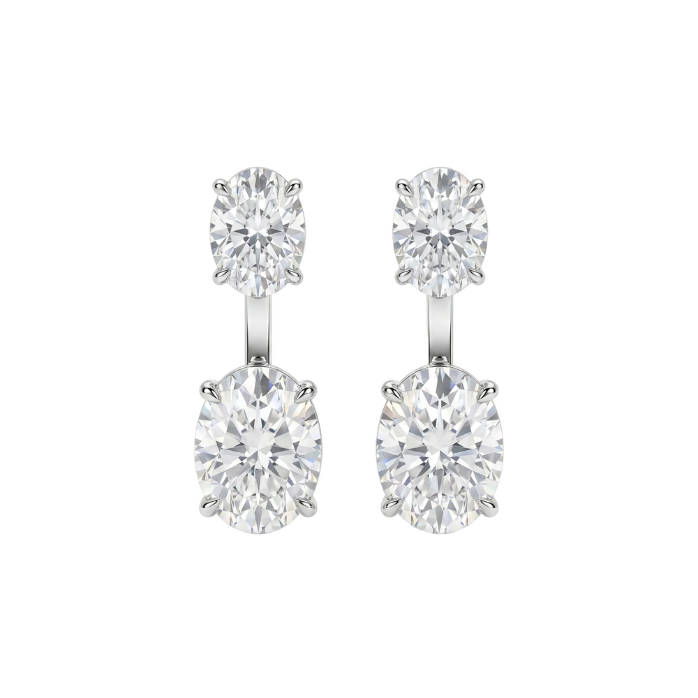 Opal Oval Drop Earrings