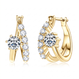 Claire Pave Hoop Earrings - Gold