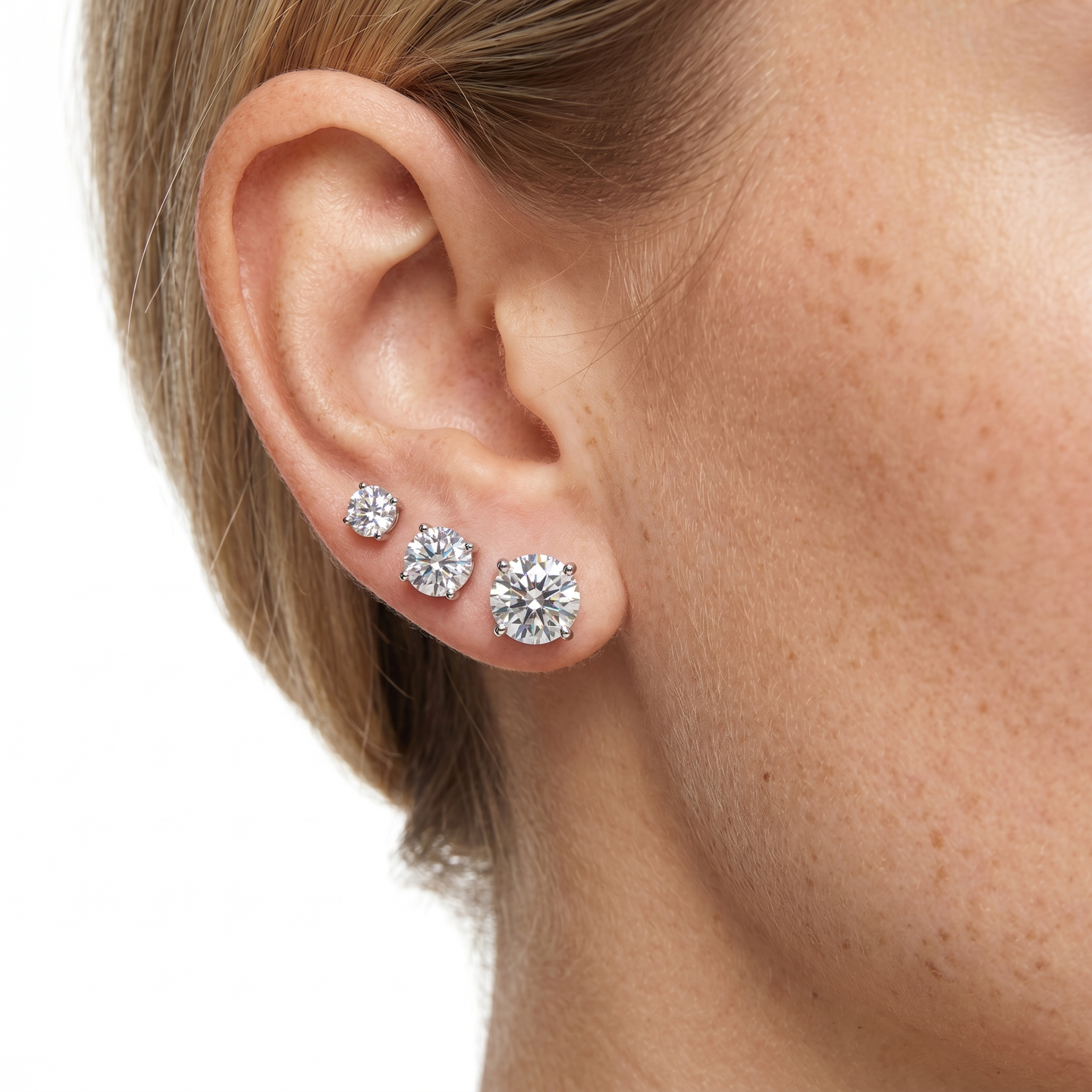 Martini Stud Earrings - Gold