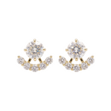 Elara Stud & Jacket Earrings - Gold