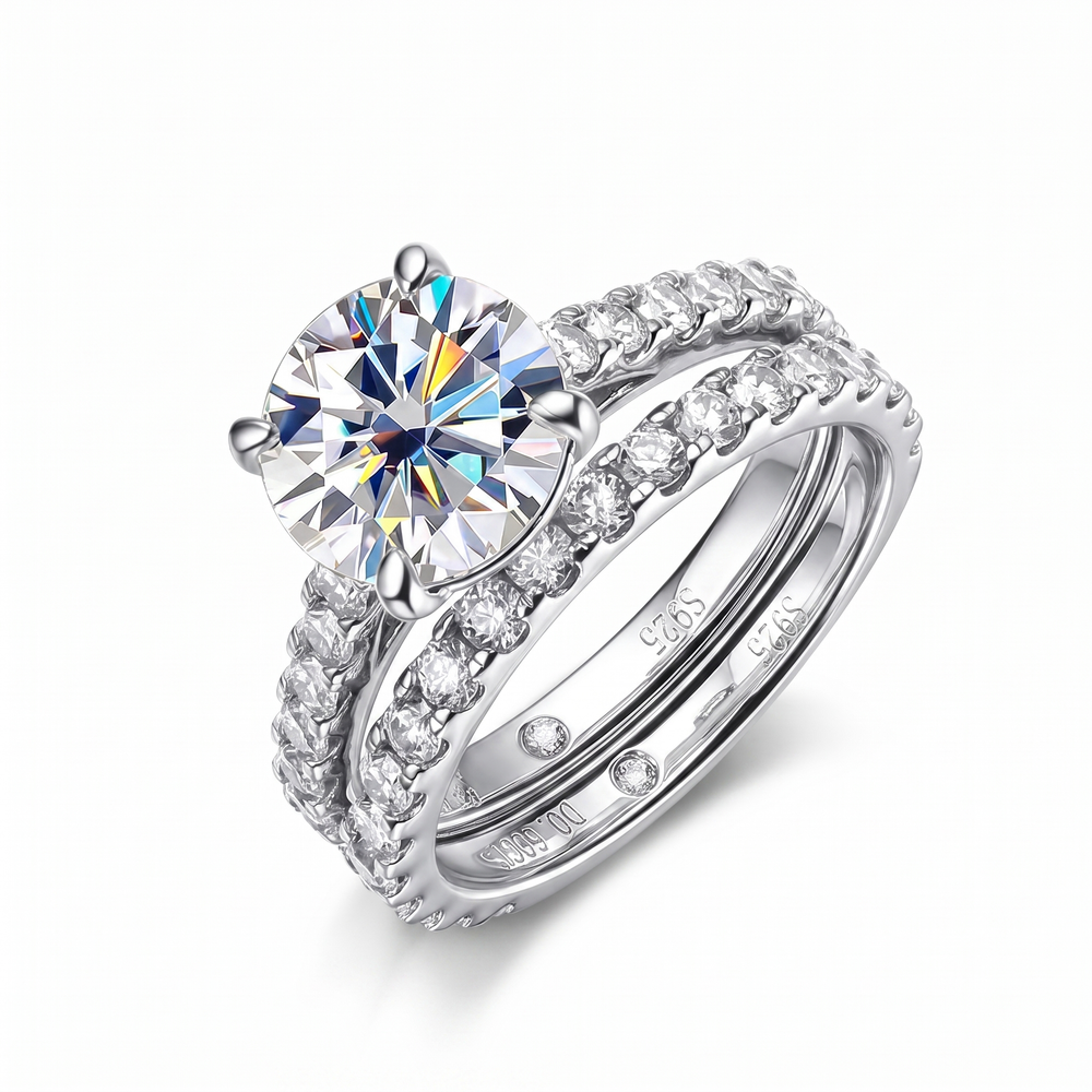 Seraphina Bridal Ring Set - White Gold