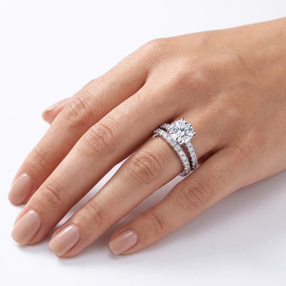 Seraphina Bridal Ring Set - White Gold