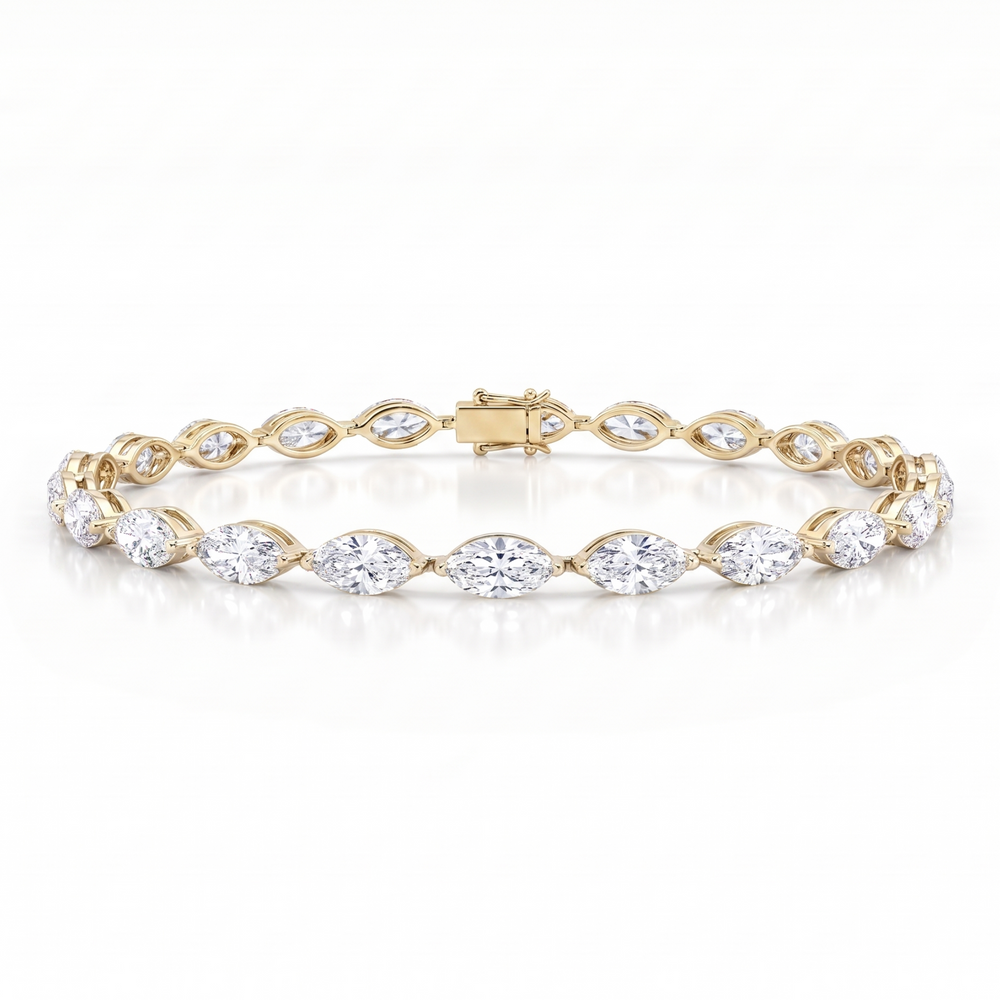 Marquise Station Bracelet - Gold