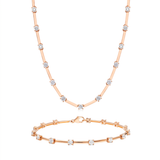 Élise Set rose gold necklace and bracelet