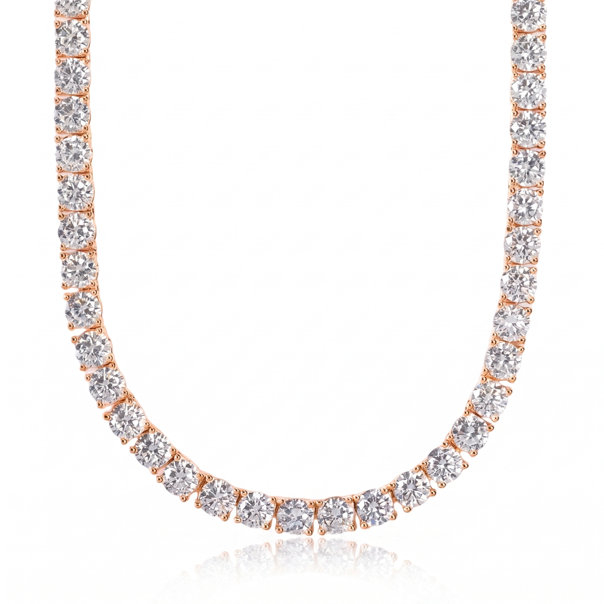 Aria Tennis Necklace 5MM rose gold
