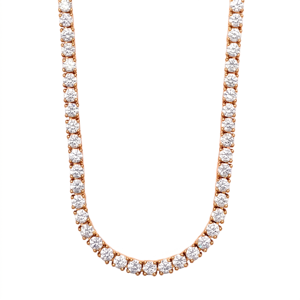Aura Tennis Necklace 3MM rose gold