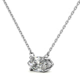 Marquise Horizontal Pendant Necklace