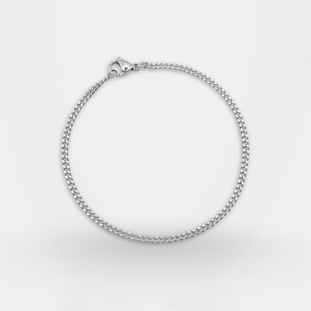 צמיד ריי 2 מ"מ - כסף