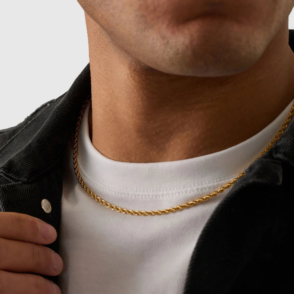 שרשרת חבל 3 מ"מ – זהב