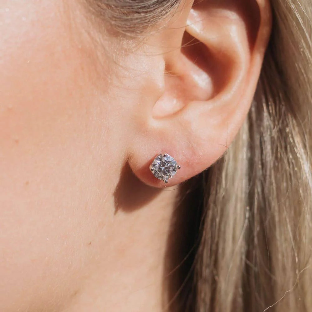 Martini Stud Earrings - Gold