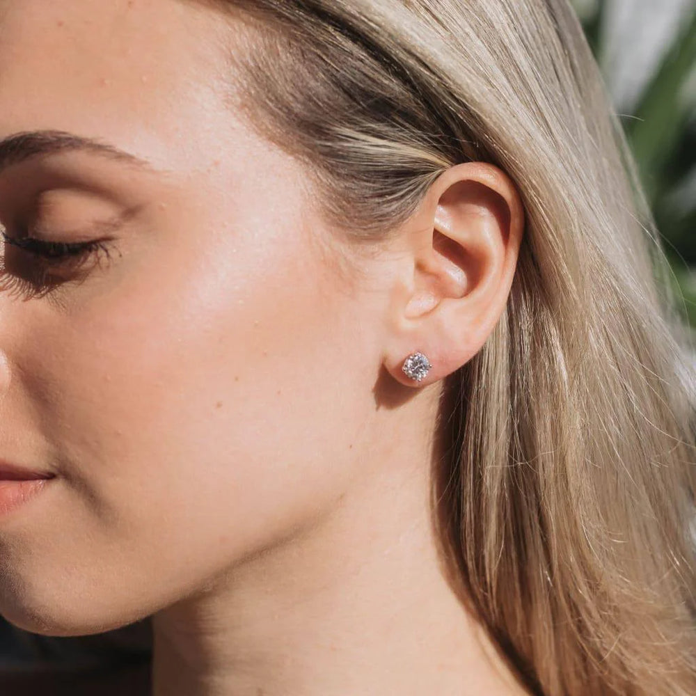 Martini Stud Earrings - Gold