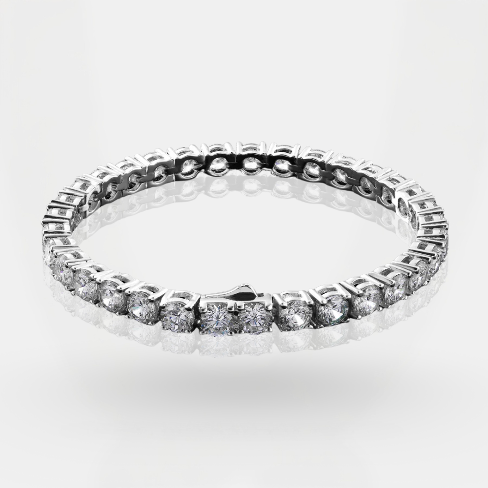 Diamond bracelet on a white background