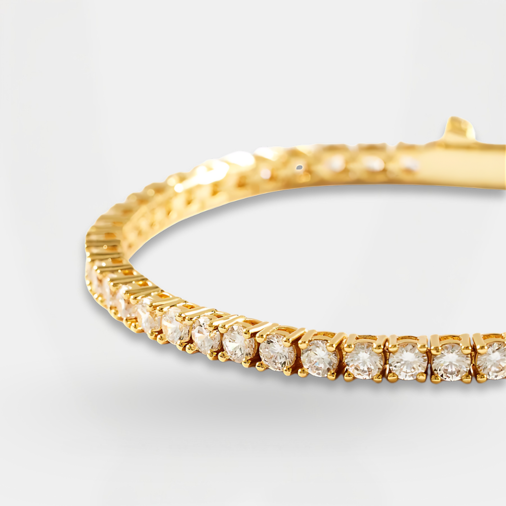 צמיד טניס Aura 3 מ"מ - זהב