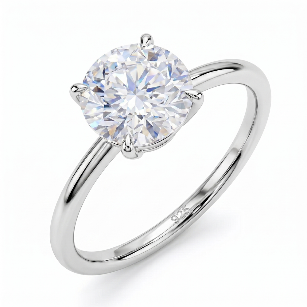 Classic Solitaire Ring - White Gold