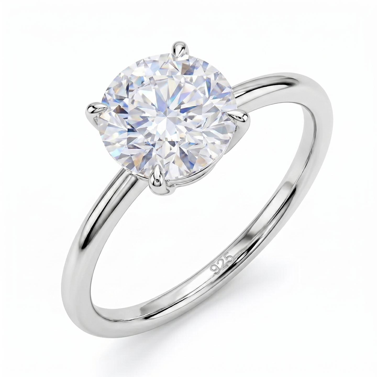 Classic Solitaire Ring - White Gold