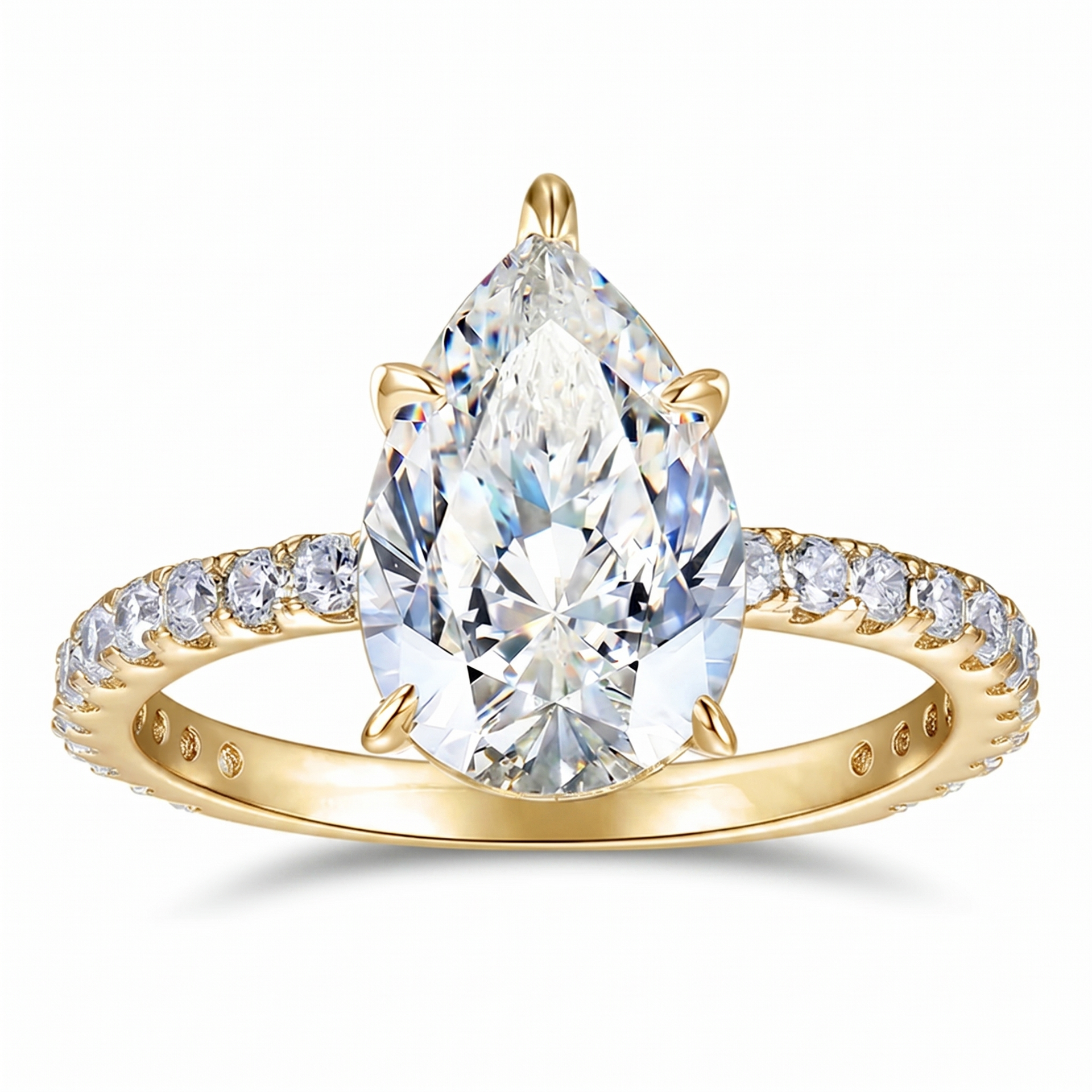 Vivian Pear Ring - Gold