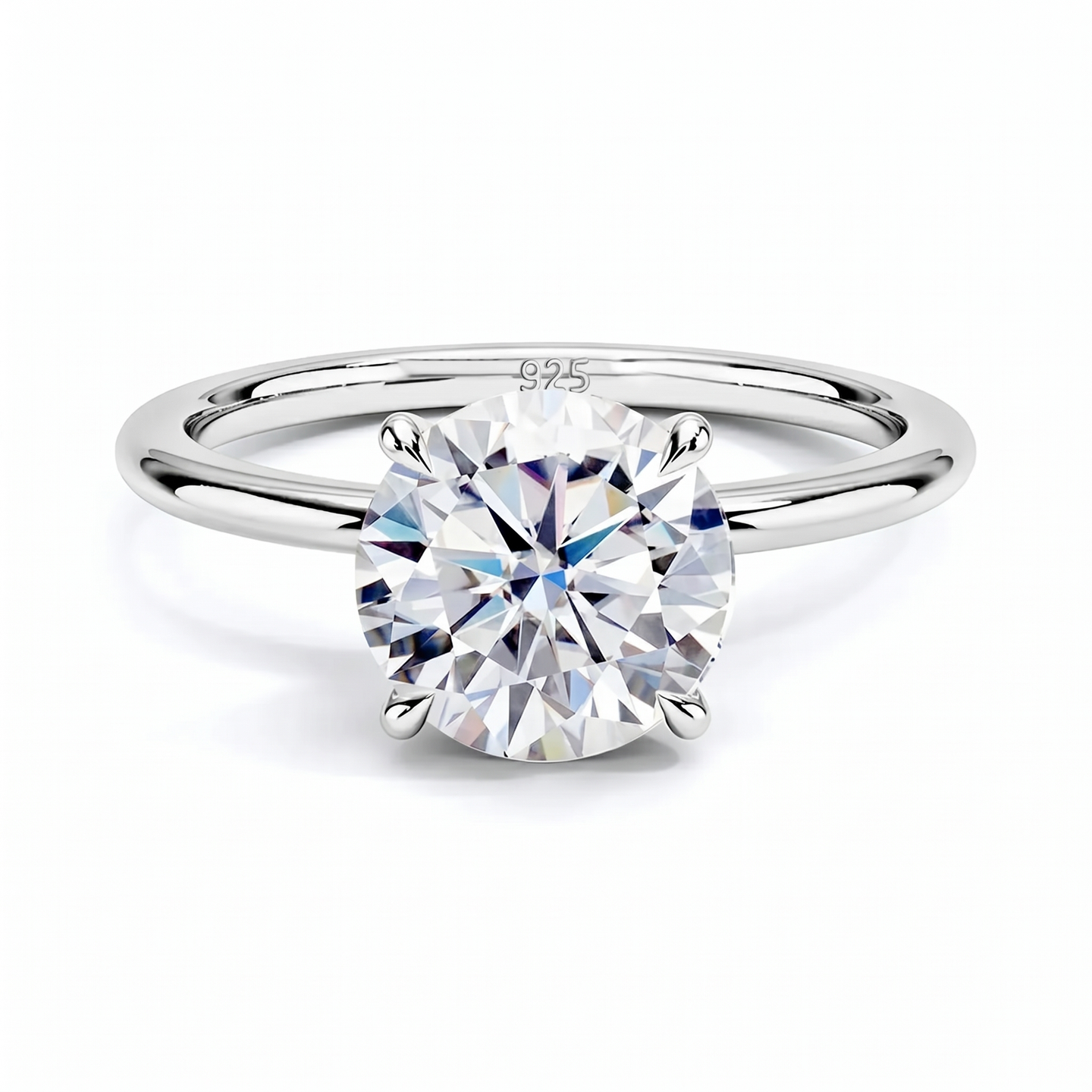 Classic Solitaire Ring - White Gold