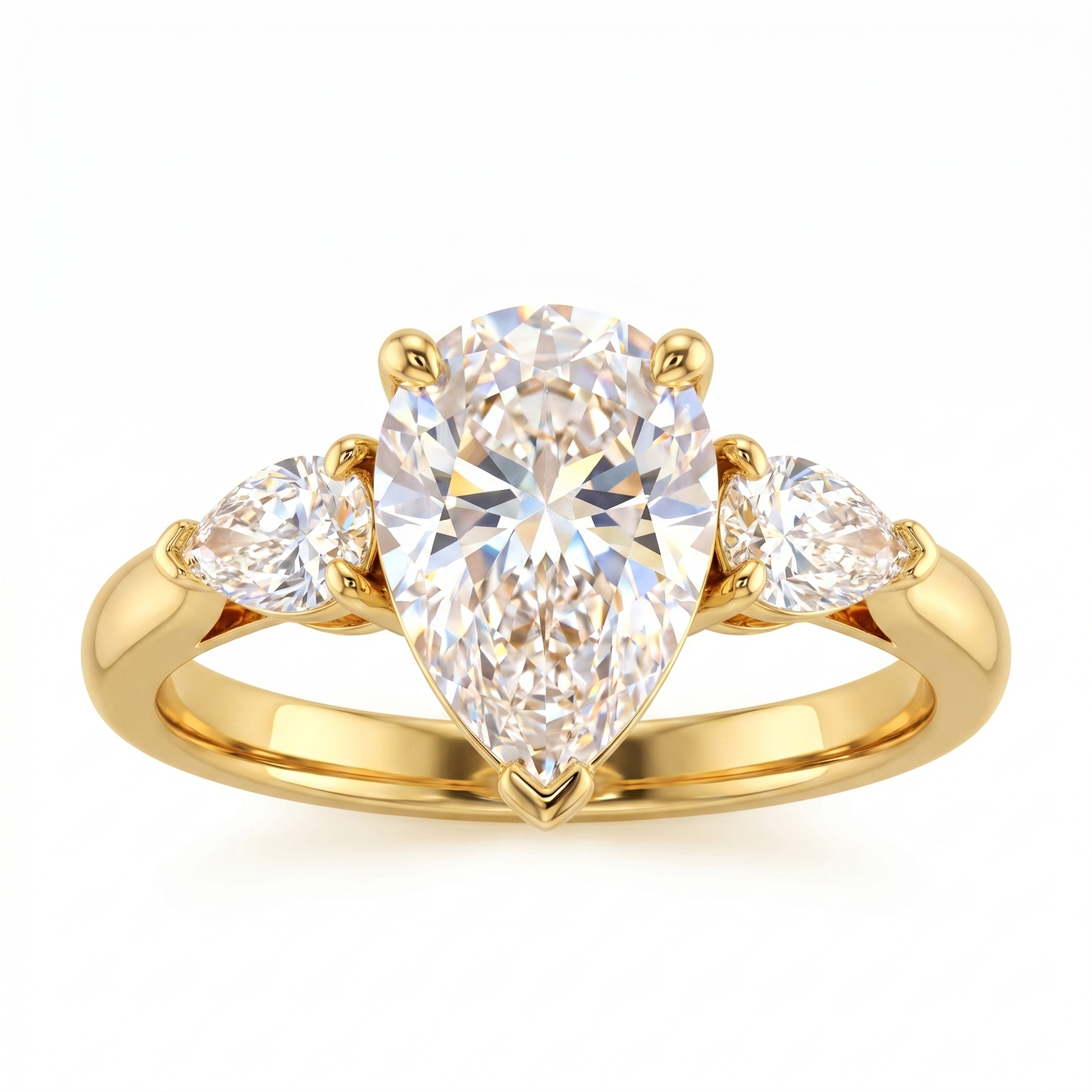Aurora Pear Ring - Gold