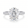 Ophelia Oval Ring - White Gold