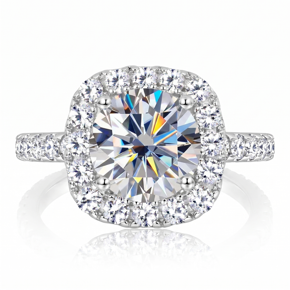 Amara Halo Ring - White Gold