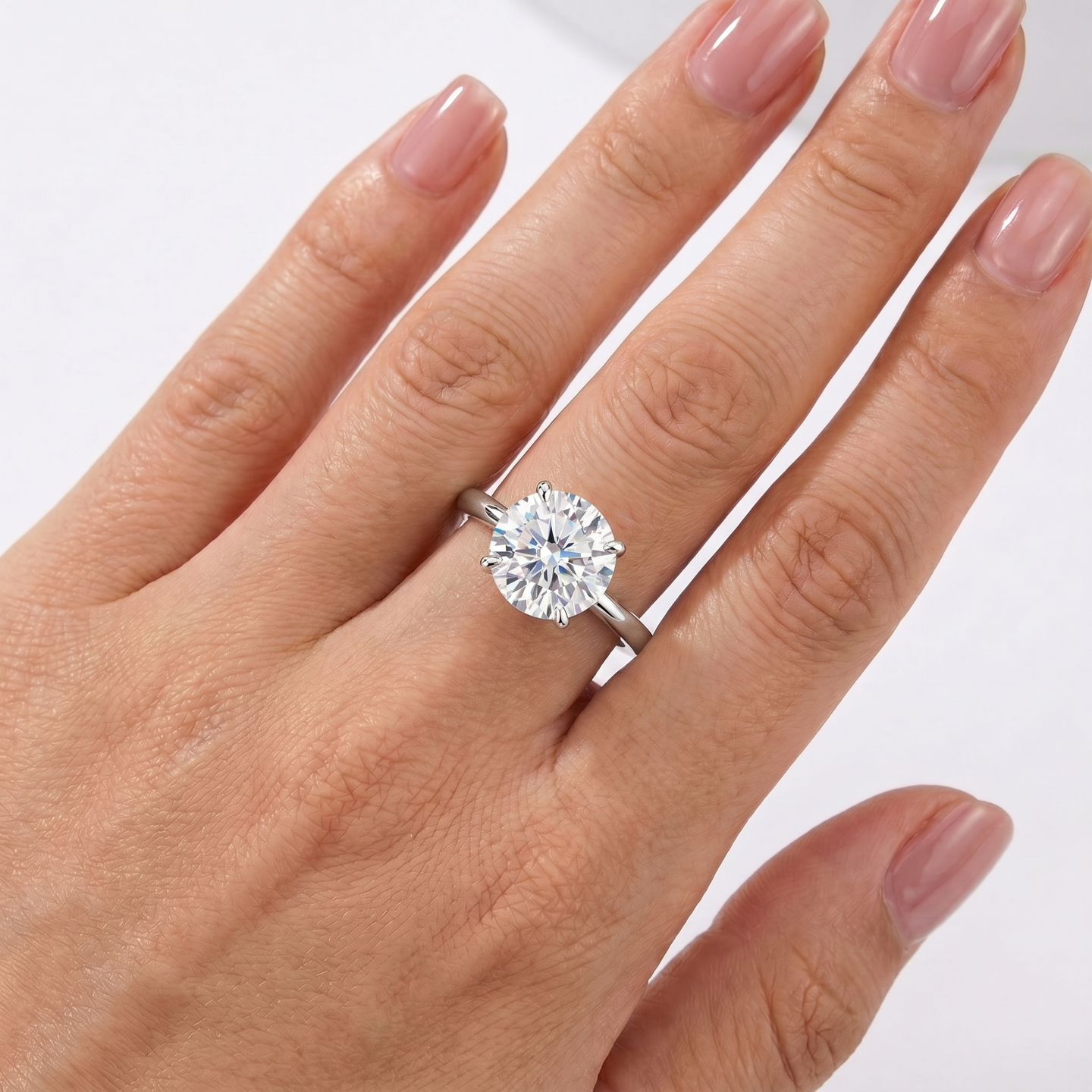Classic Solitaire Ring - White Gold