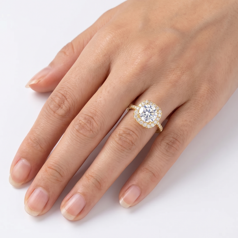 Amara Halo Ring - Gold