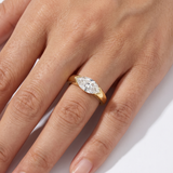 Muse Marquise Moissanite Ring - Gold