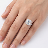 Amara Halo Ring - White Gold