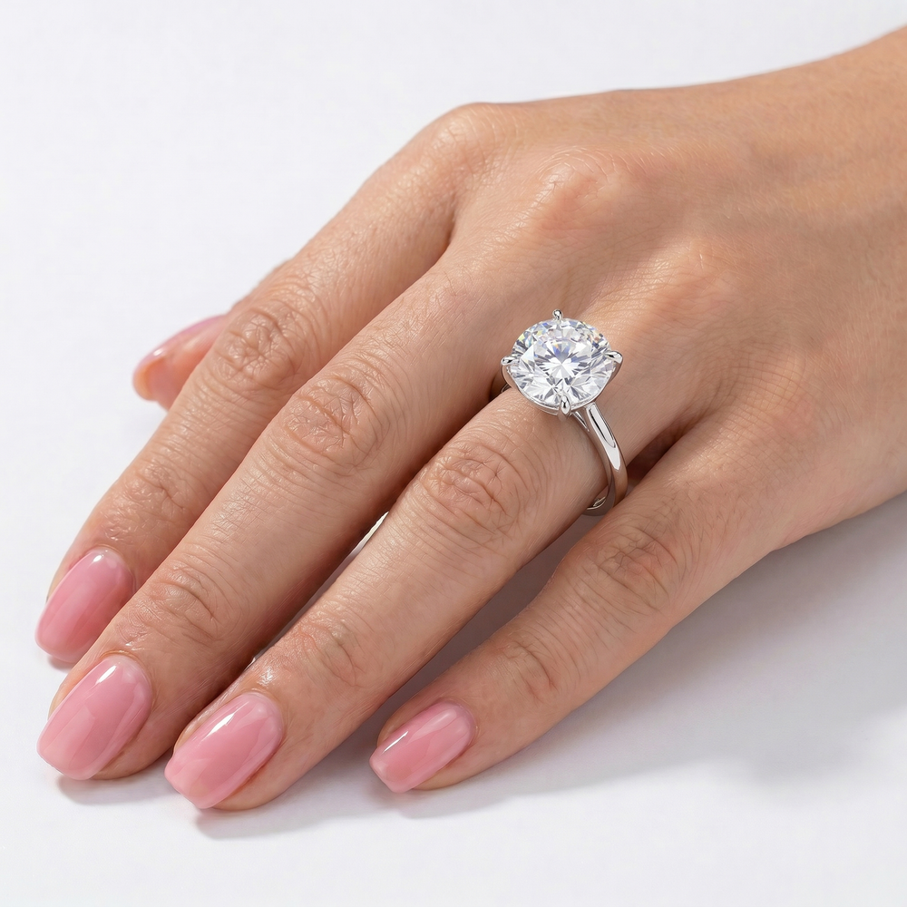 Classic Solitaire Ring - White Gold