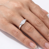 Muse Marquise Moissanite Ring - White Gold