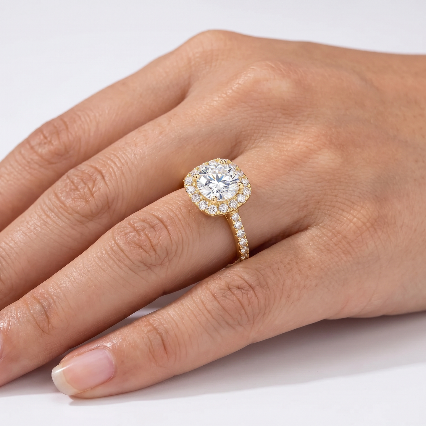Amara Halo Ring - Gold