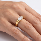 Muse Marquise Moissanite Ring - Gold