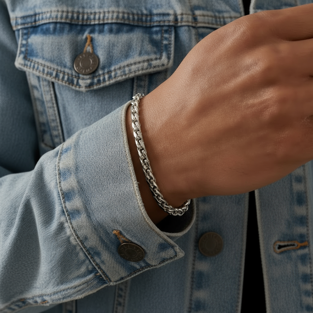 Wheat Bracelet 5MM – Silver