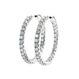 Hoop Earrings - White Gold
