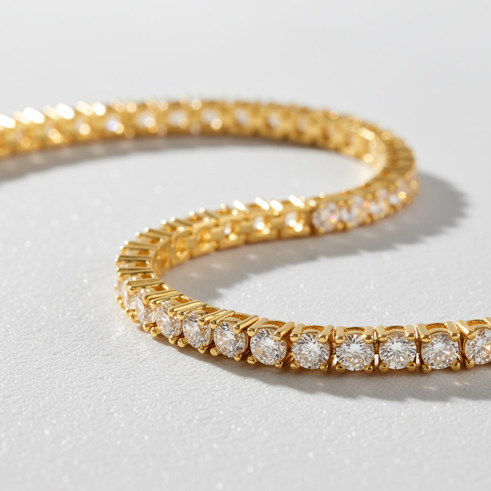 צמיד טניס Aura 3 מ"מ - זהב