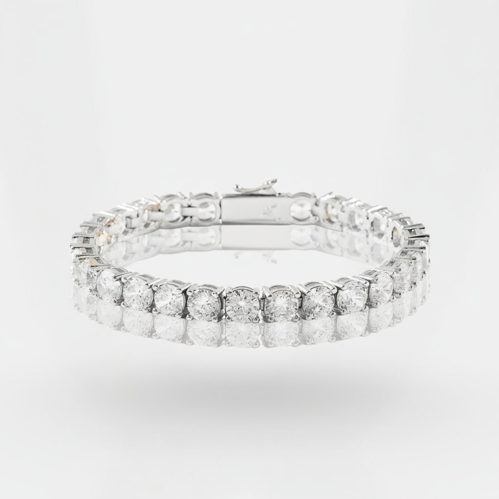 צמיד טניס Aria 5 מ"מ - זהב לבן