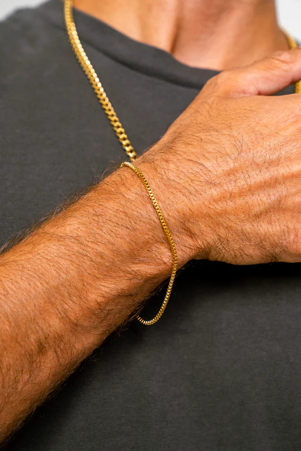 Box Bracelet 2MM - Gold