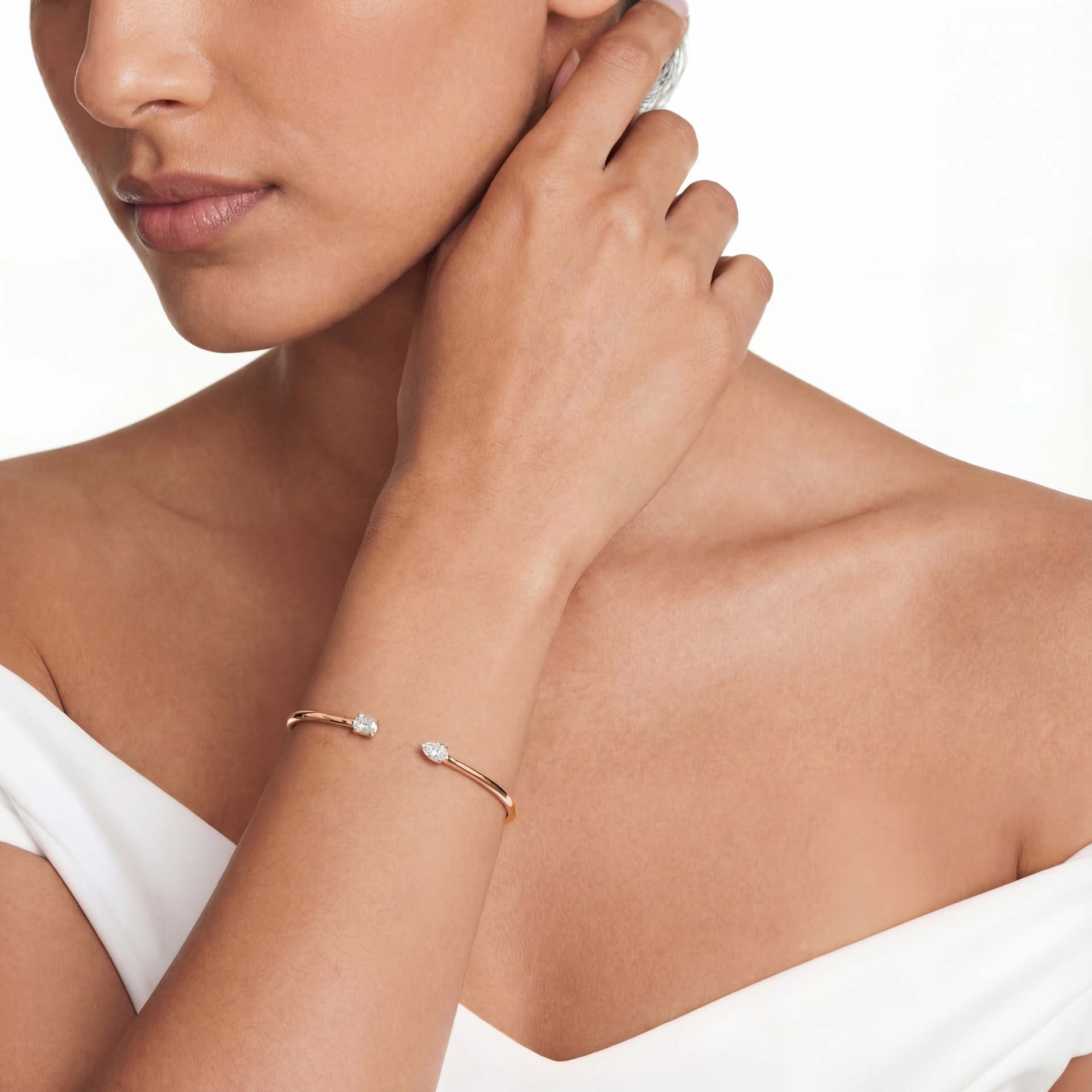 Noga Bangle Bracelet - Rose Gold