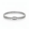 Moissanite Cuban Bracelet 5MM - White Gold