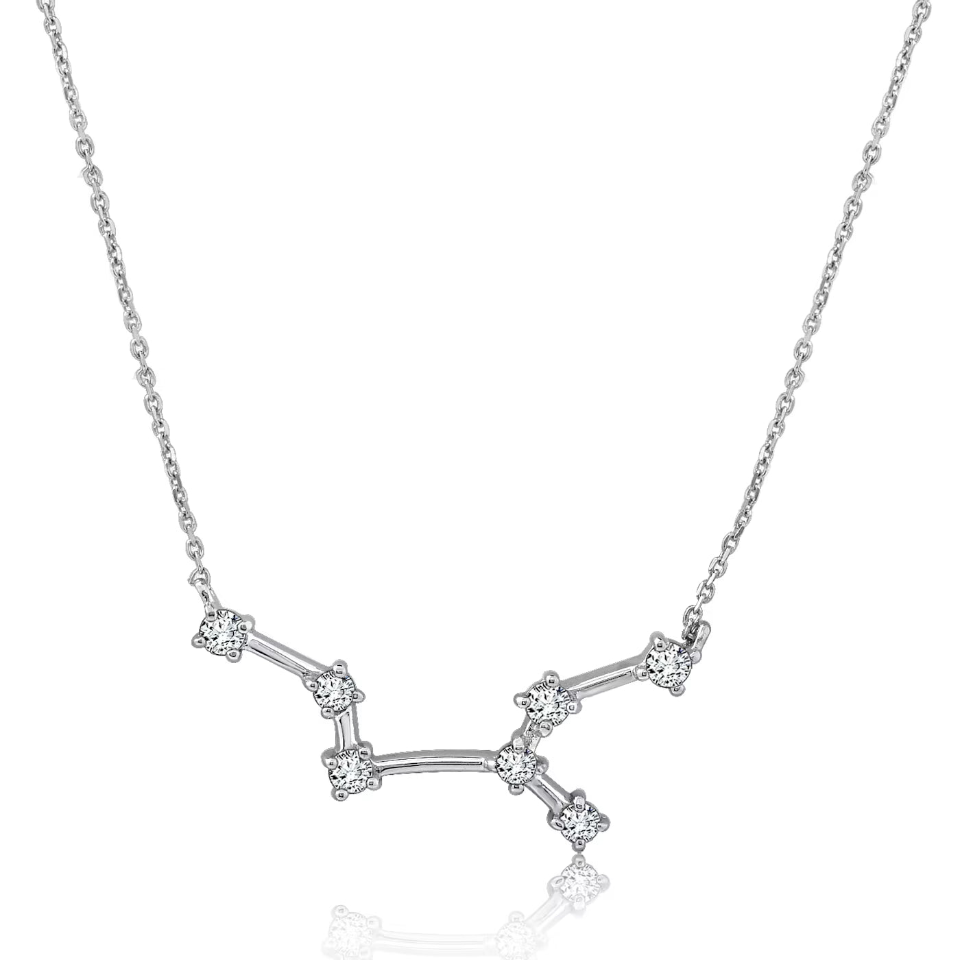 Astra Zodiac Sign Necklace In Silver