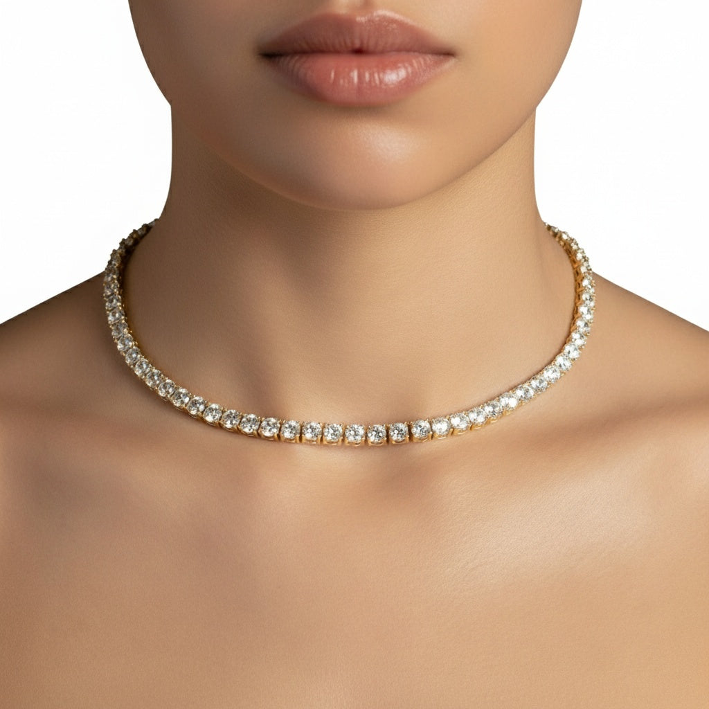 שרשרת טניס 5 מ"מ Aria - זהב