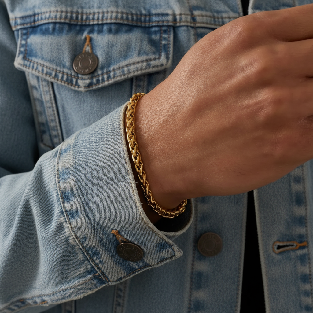 Wheat Bracelet 5MM – Gold