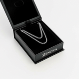 Cuban & Rope Chain Set - Silver